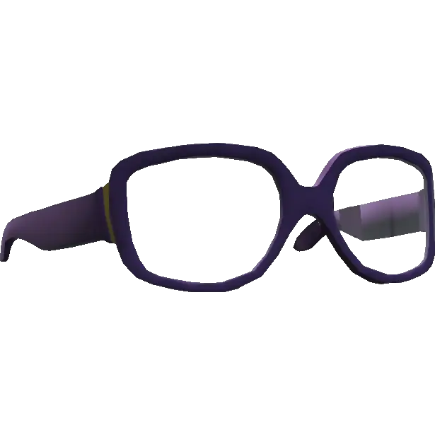 Квадратные с фиолетовыми линзами