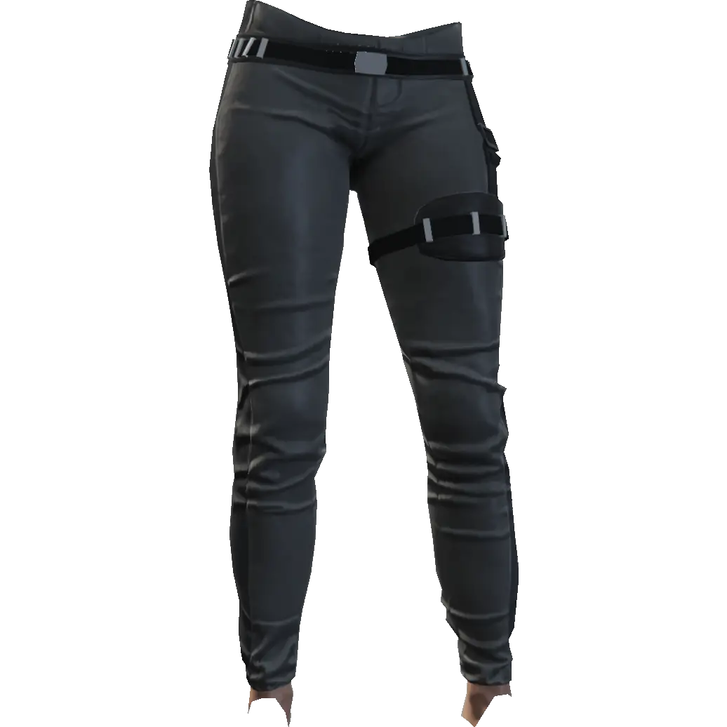 Зауженные штаны с подвязкой