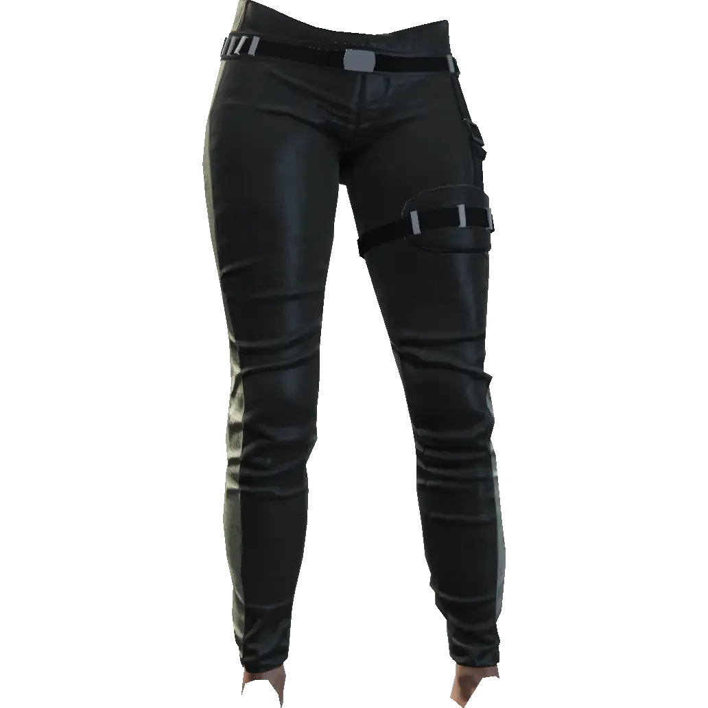 Зауженные штаны с подвязкой