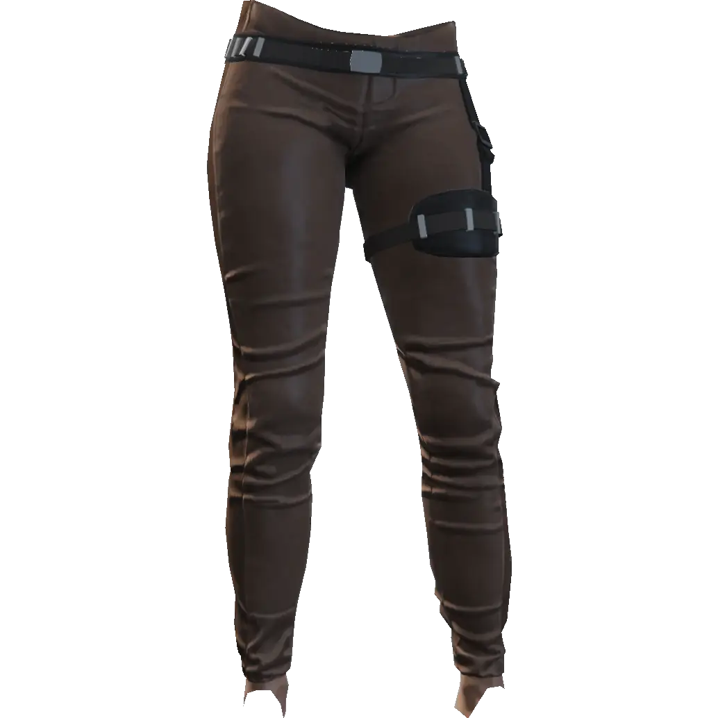 Зауженные штаны с подвязкой