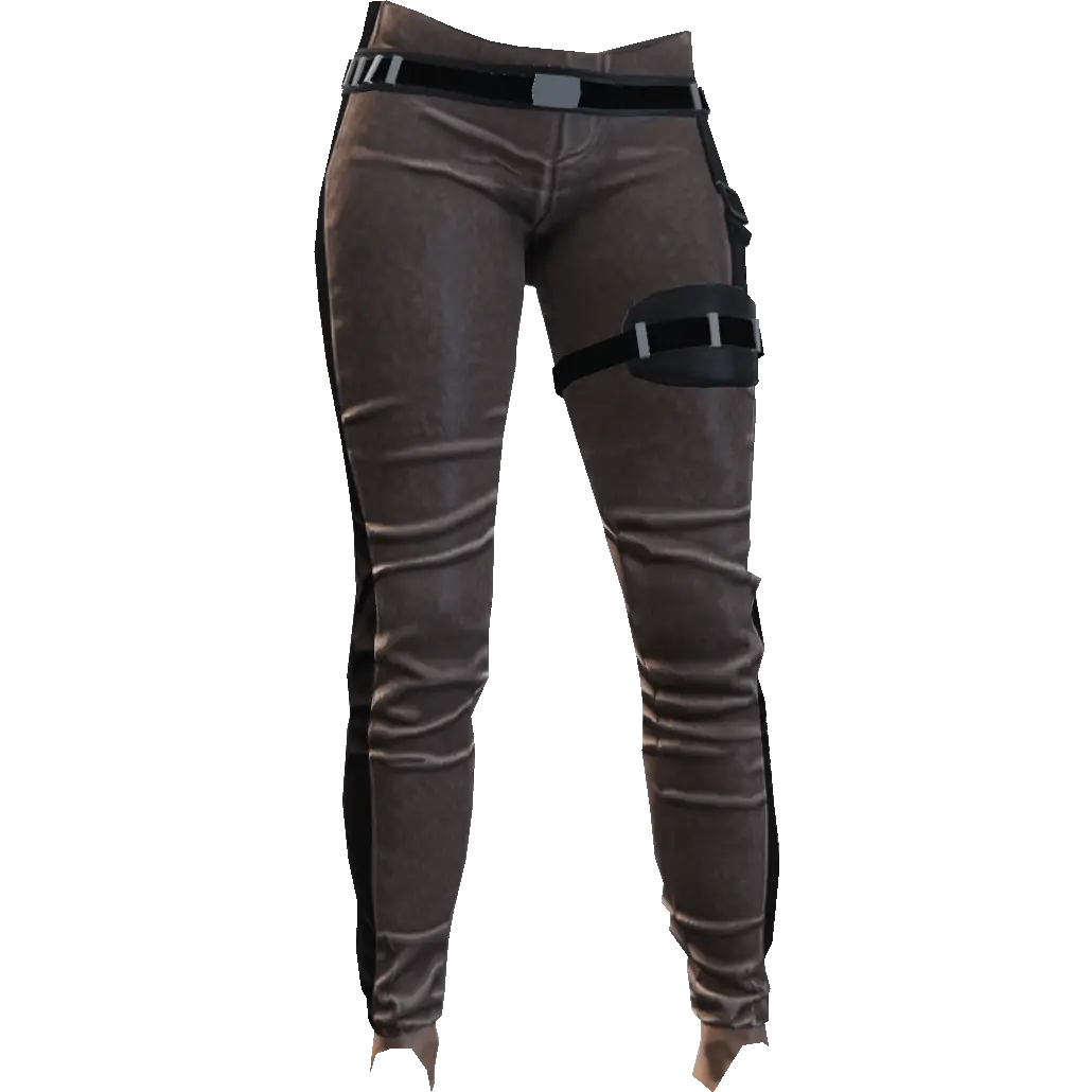 Зауженные штаны с подвязкой