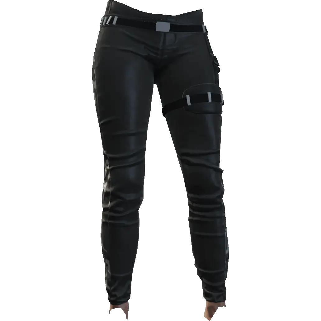 Зауженные штаны с подвязкой