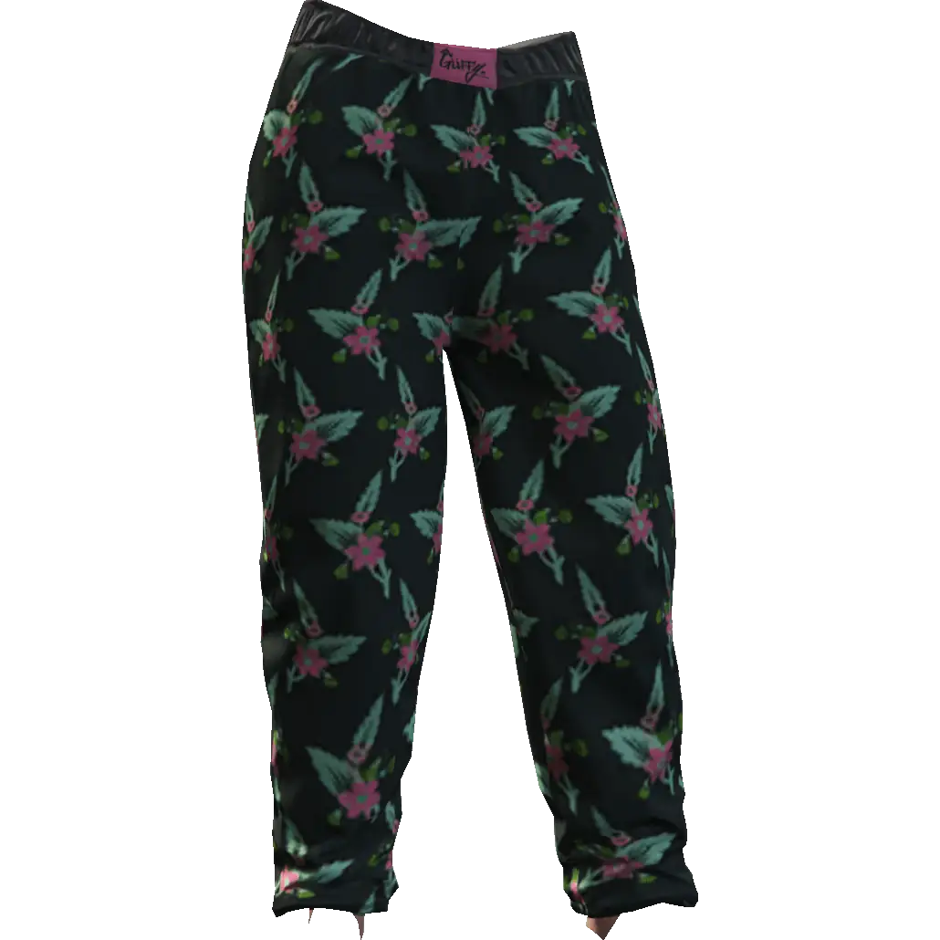 Свободные штаны с цветами