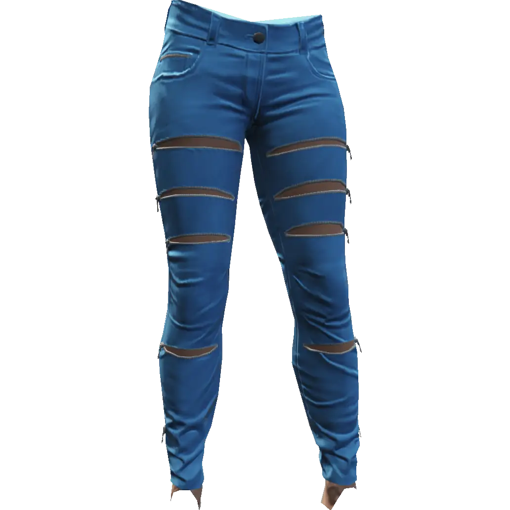 Зауженные штаны с молниями