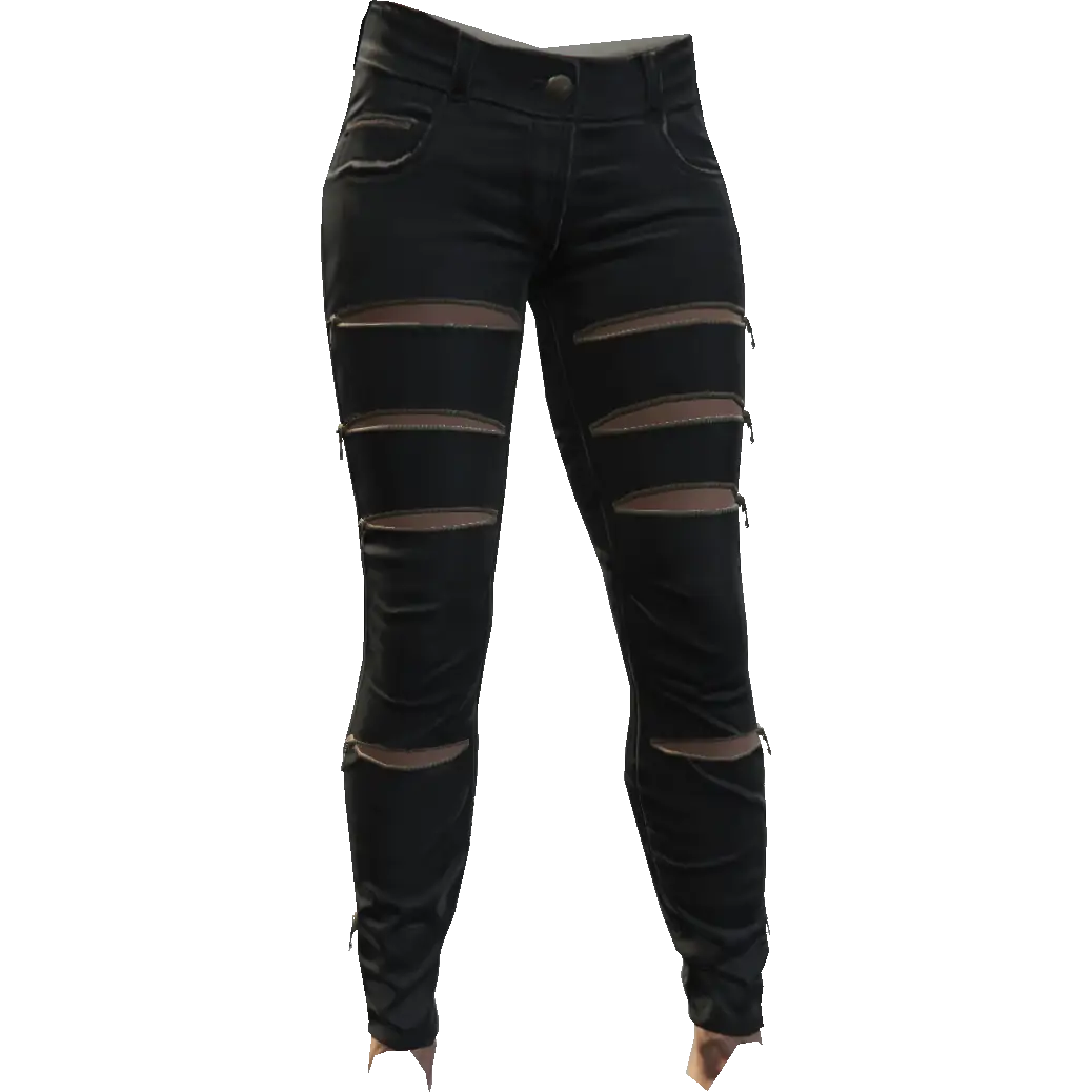 Джинсы с разрезами