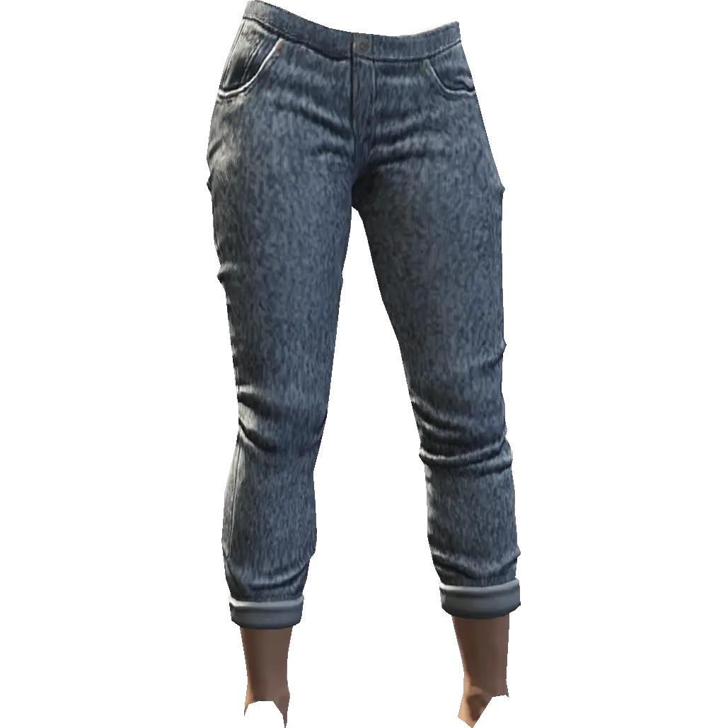 Зауженные джинсы с подворотами