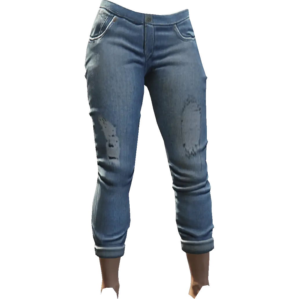 Зауженные джинсы с подворотами