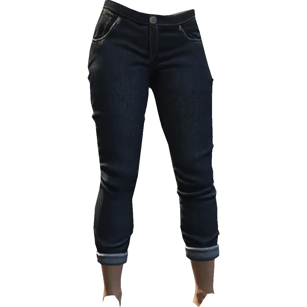 Зауженные джинсы с подворотами