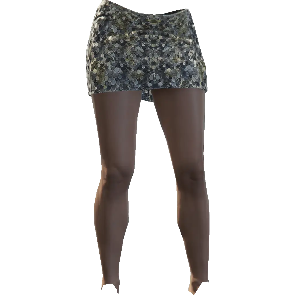 Разноцветная мини-юбка