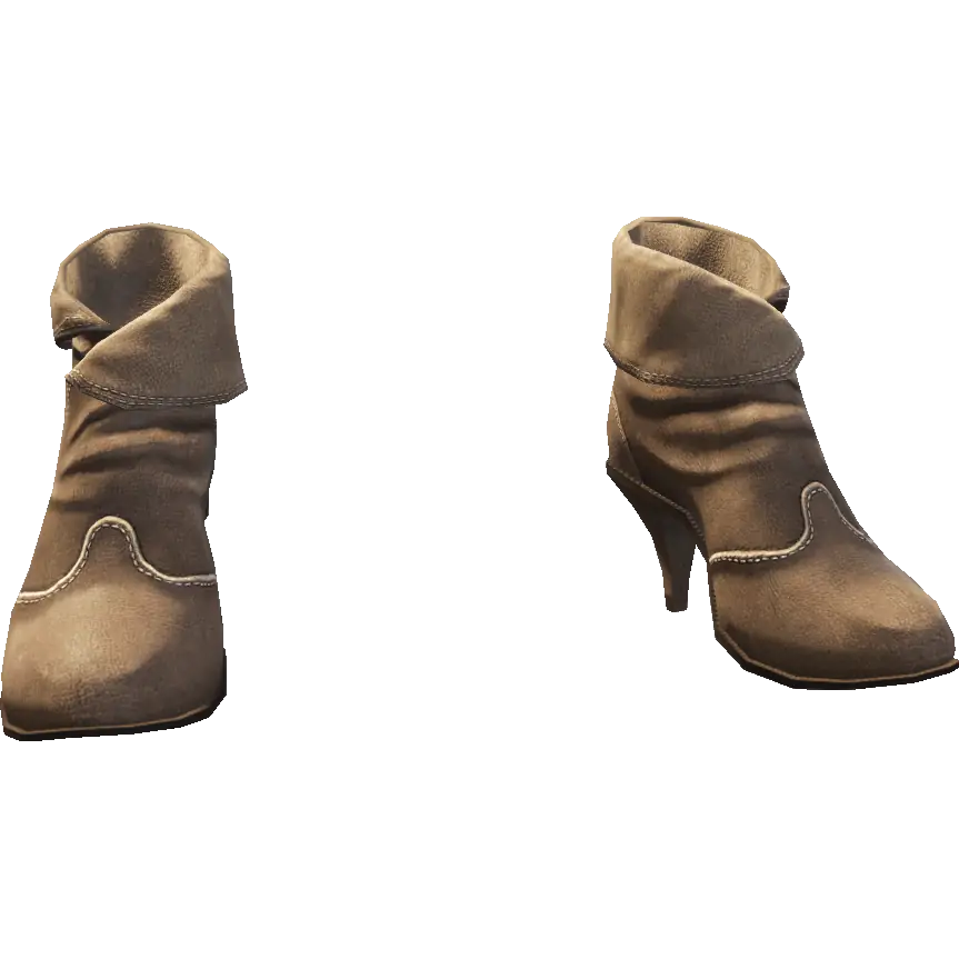 Туфли с мехом на каблуке