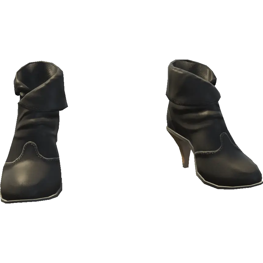 Туфли с мехом на каблуке