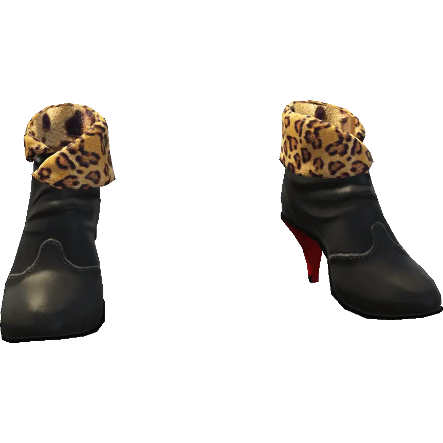 Туфли с мехом на каблуке