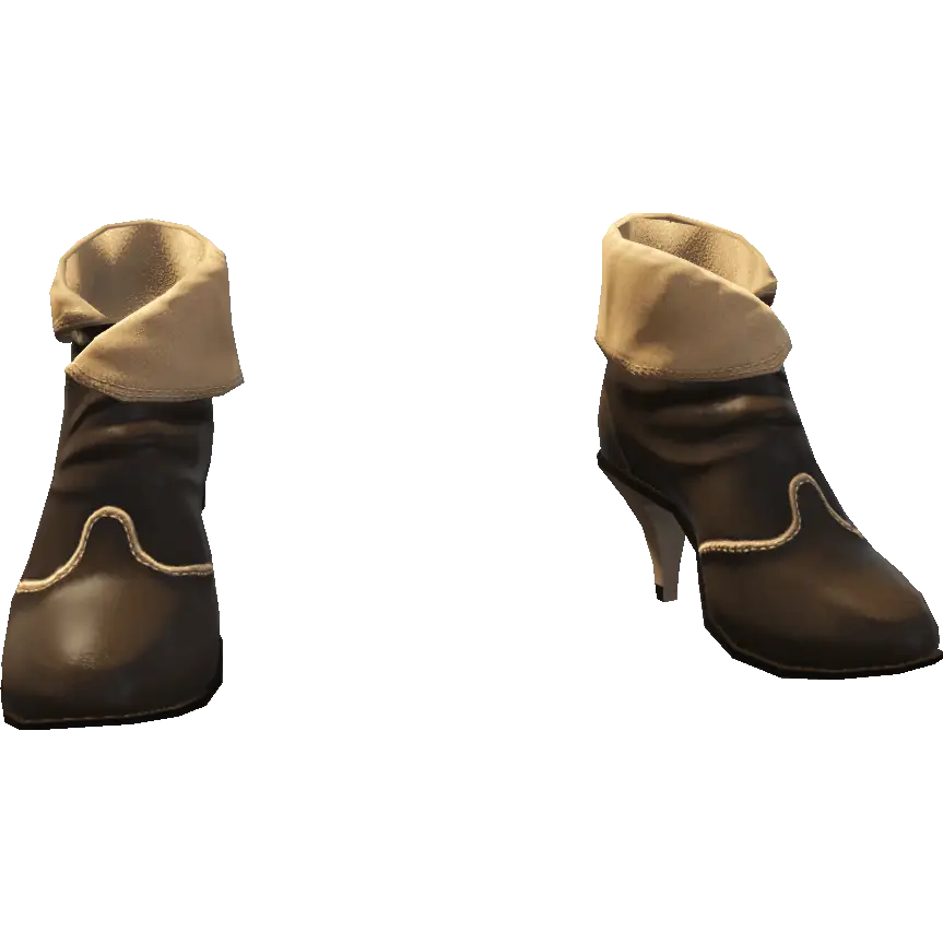 Туфли с мехом на каблуке