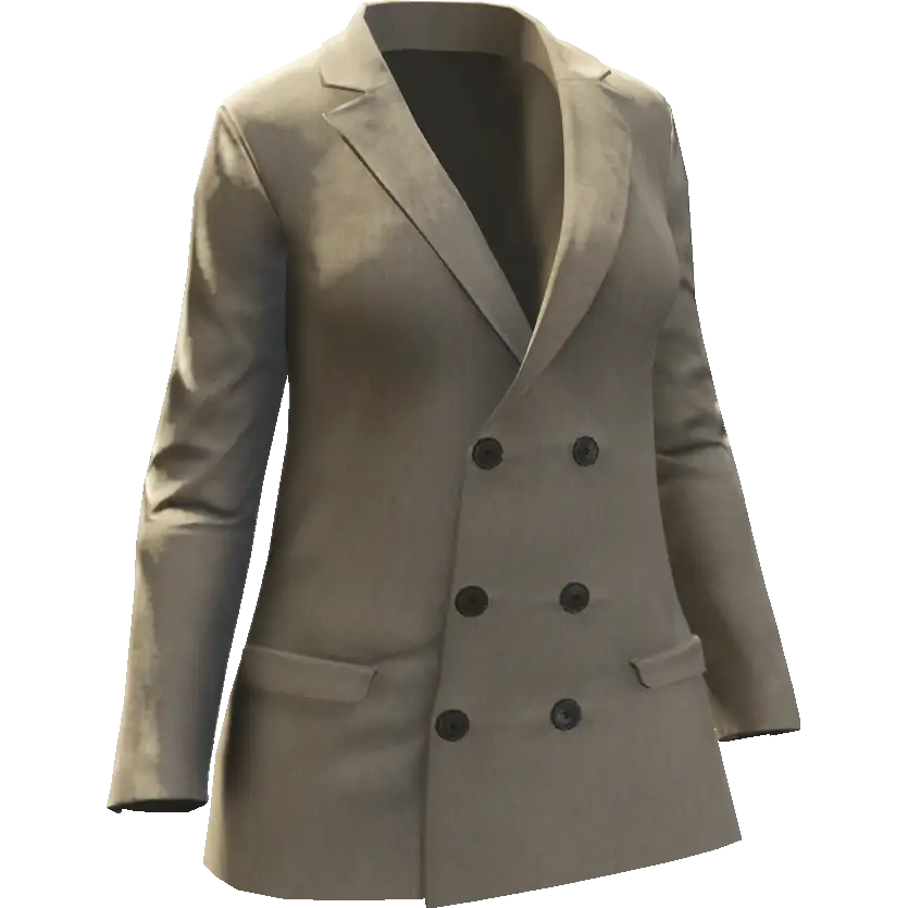 Закрытое пальто с пуговицами 