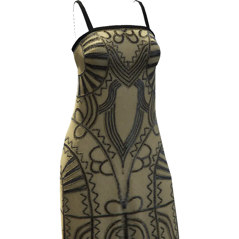 Платье с узорами