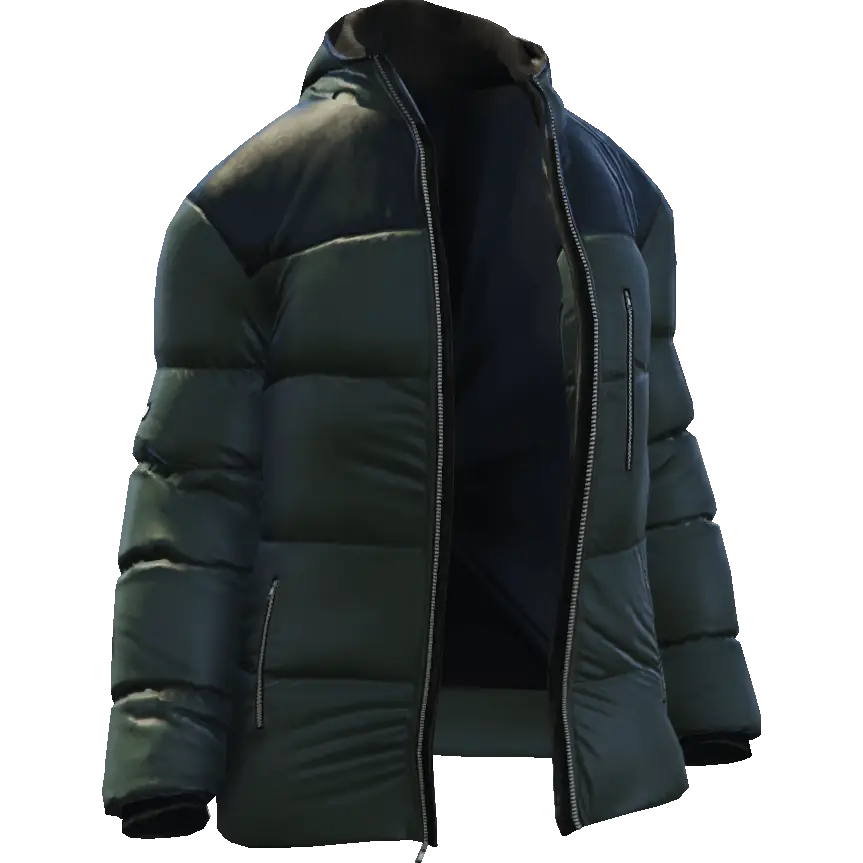 Открытый пуховик