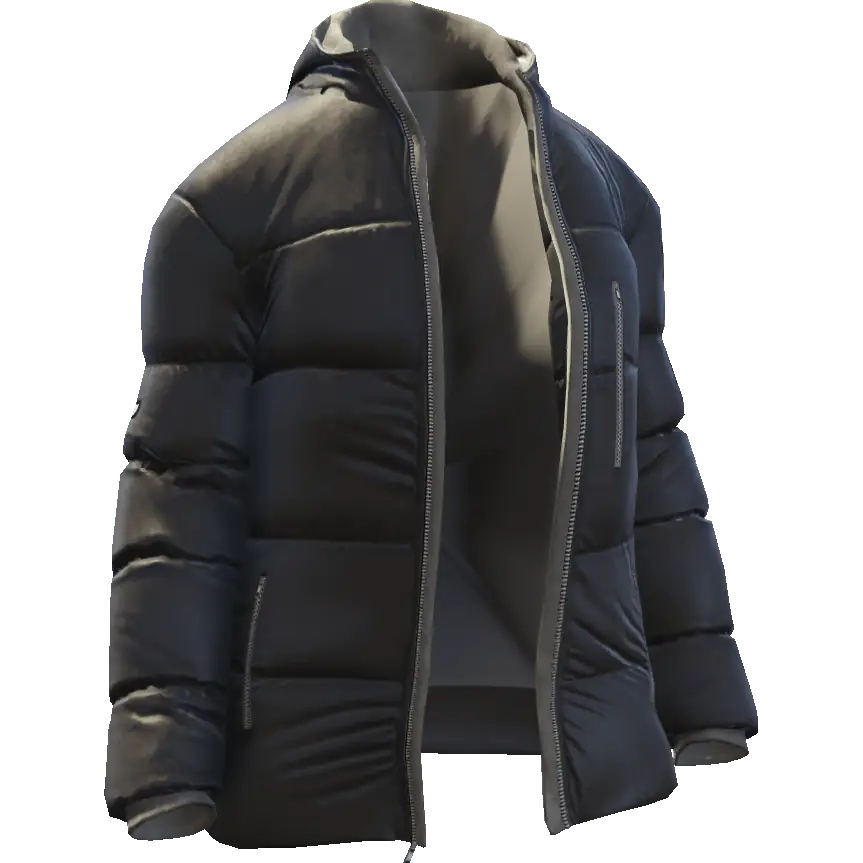 Открытый пуховик