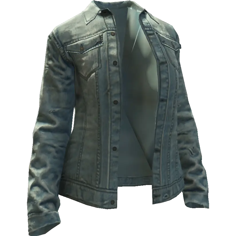 Открытая джинсовая куртка