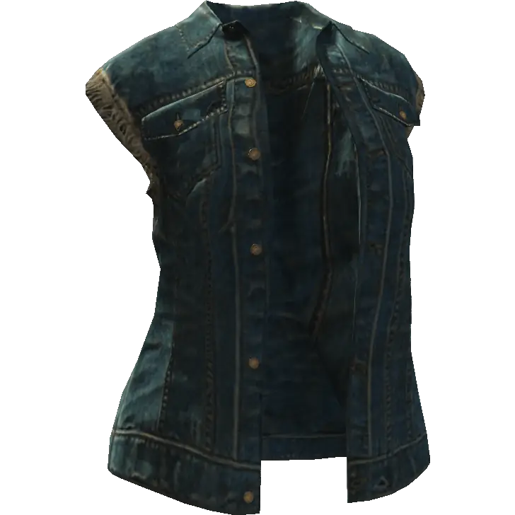 Открытая джинсовая жилетка