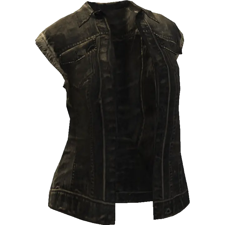 Открытая джинсовая жилетка