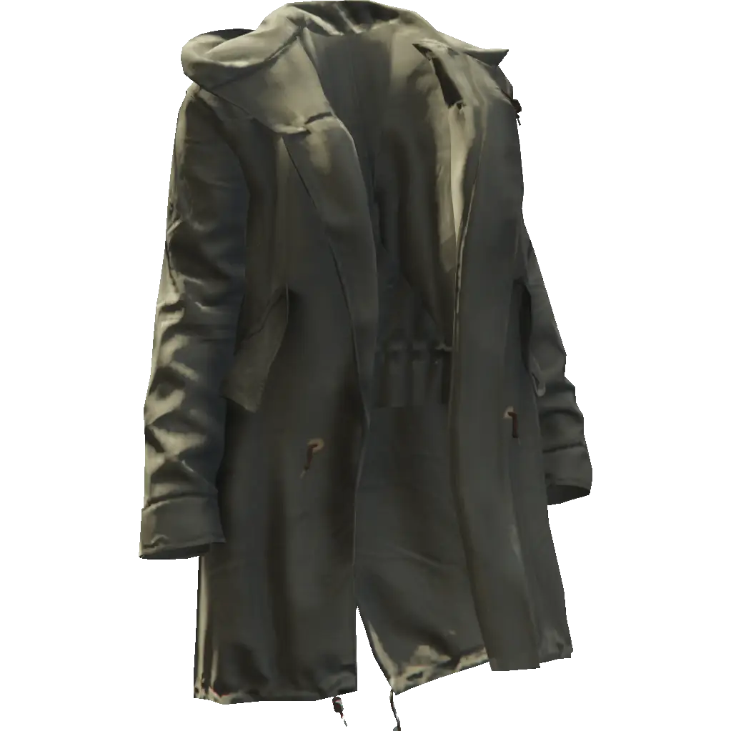 Длинная открытая куртка