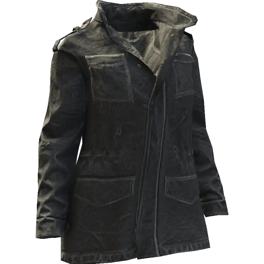 Куртка длинная на пуговицах