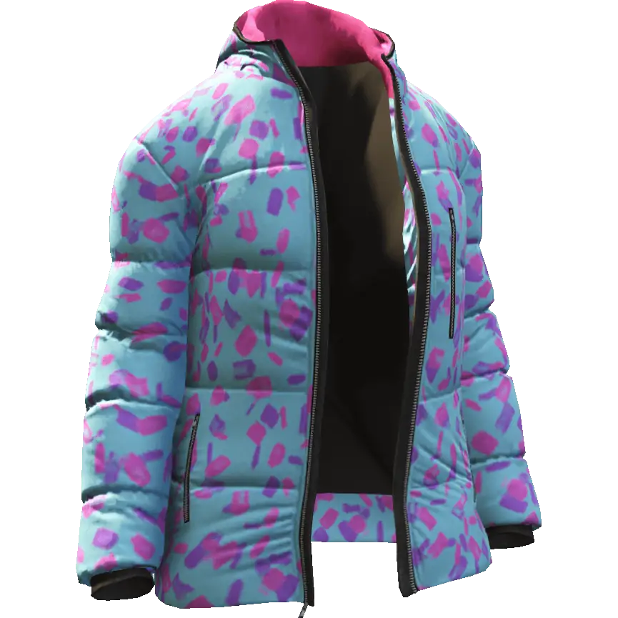 Разноцветная открытая куртка