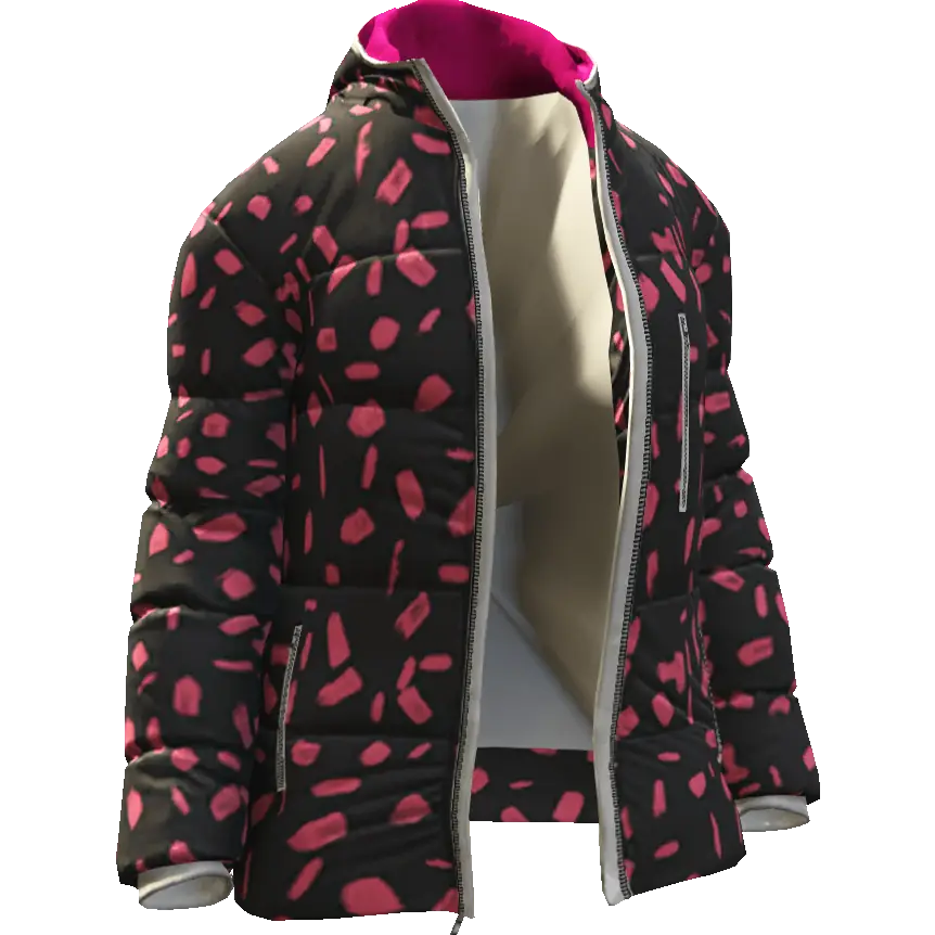 Разноцветная открытая куртка