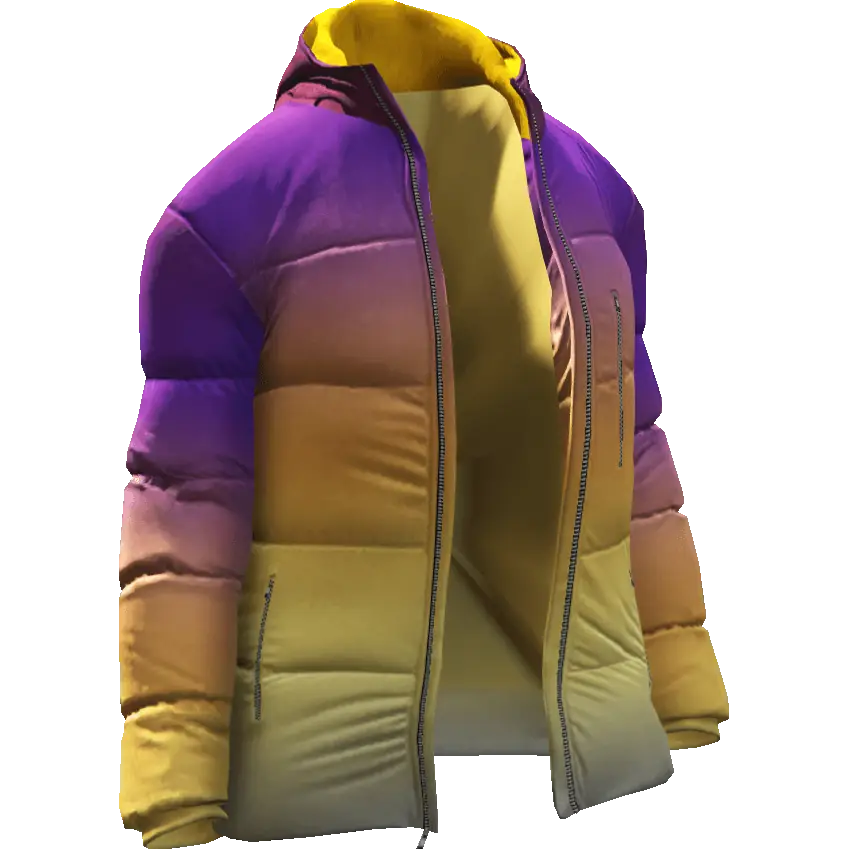 Разноцветная открытая куртка