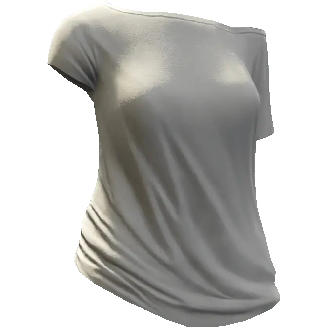 Футболка с оголенным плечом