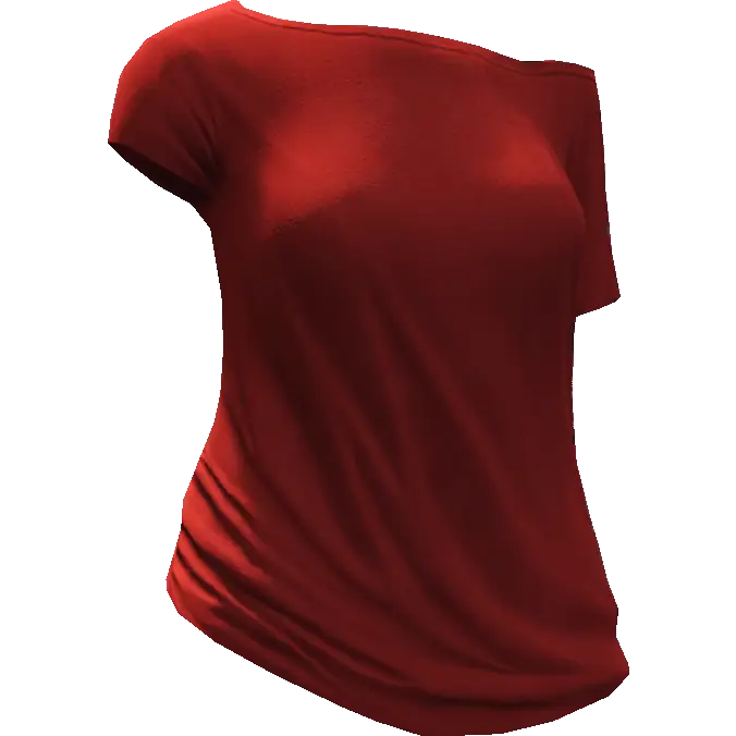 Футболка с оголенным плечом