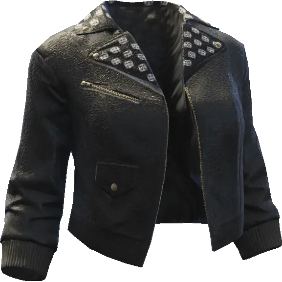 Укороченная кожаная куртка 