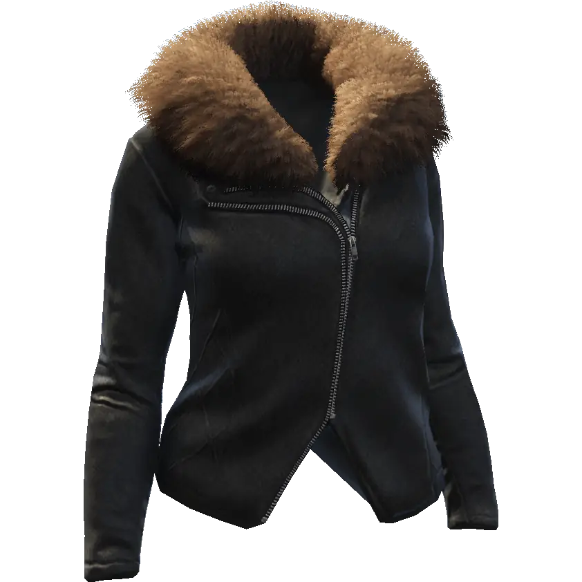 Куртка с мехом короткая