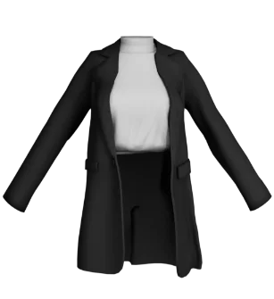 Пальто со Свитером Casual Black [2879]