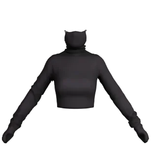 Водолазка с маской Black [2889]