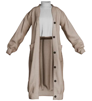 Длинный кардиган Beige [2959]