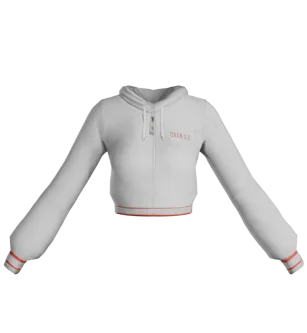 Короткая худи Orange White [3009]