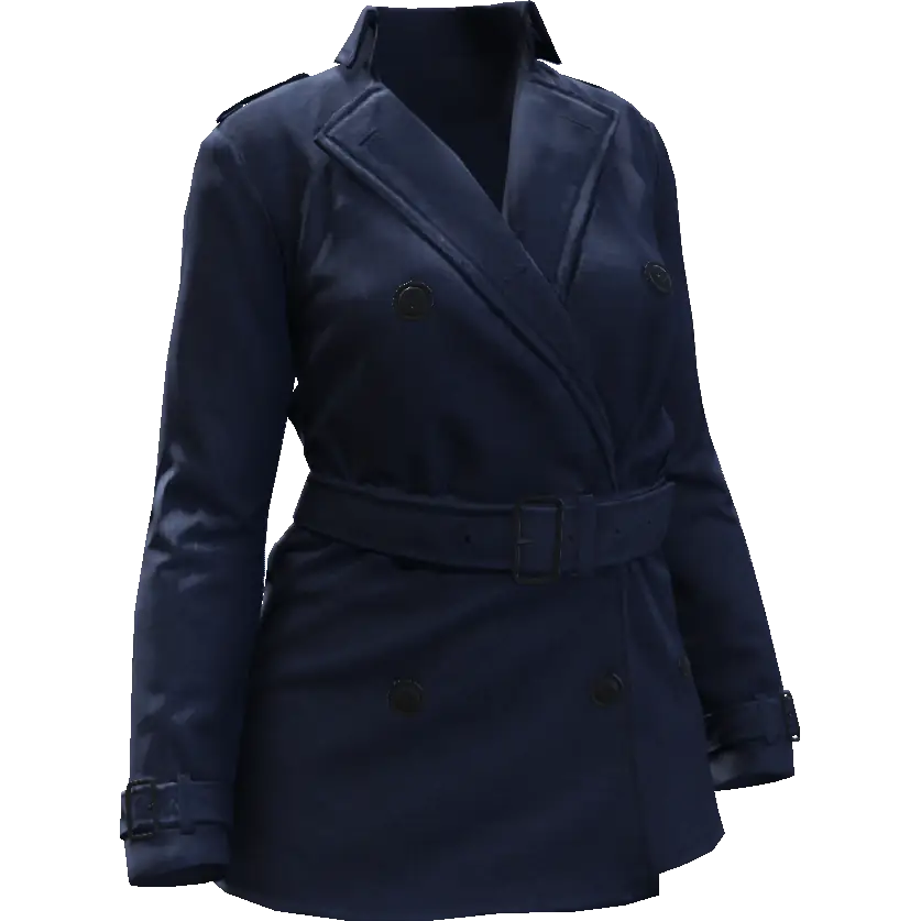 Закрытое пальто с ремнем