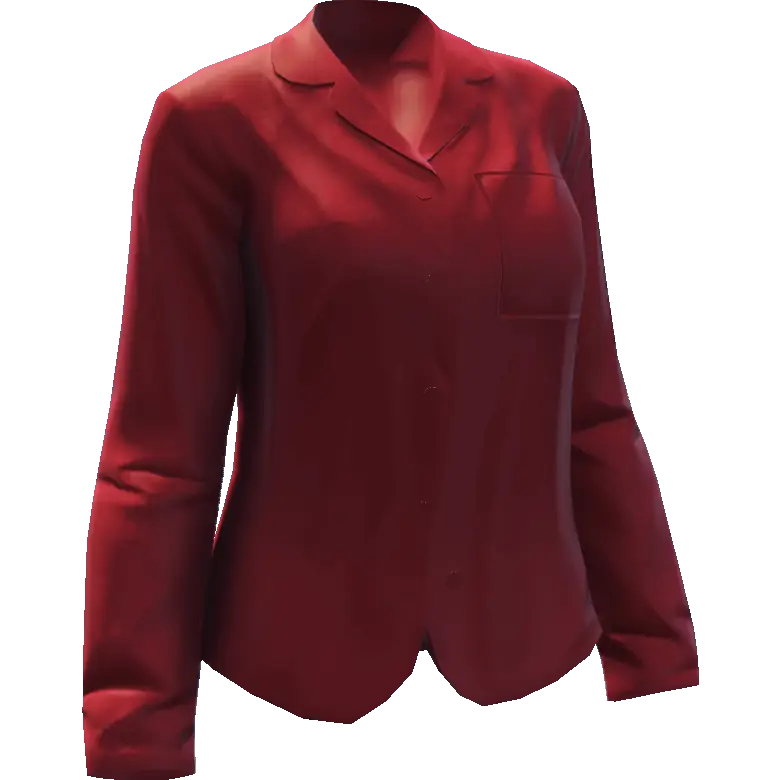 Пижамная рубашка с кармашком 