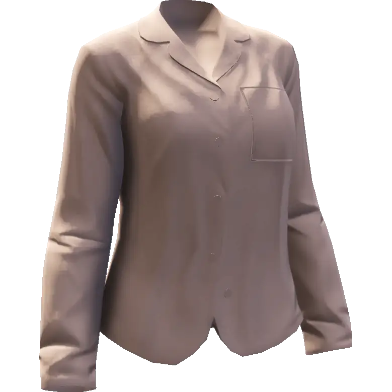 Пижамная рубашка с кармашком 