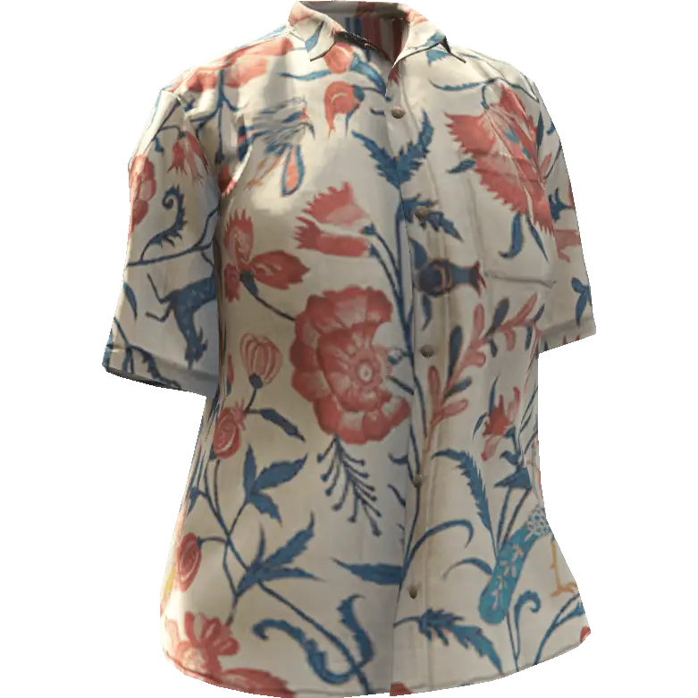 Рубашка с цветами