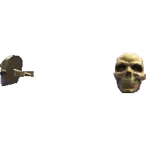 Серьга 'Череп' №2