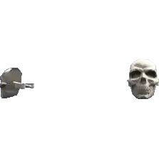 Серьга 'Череп' №2