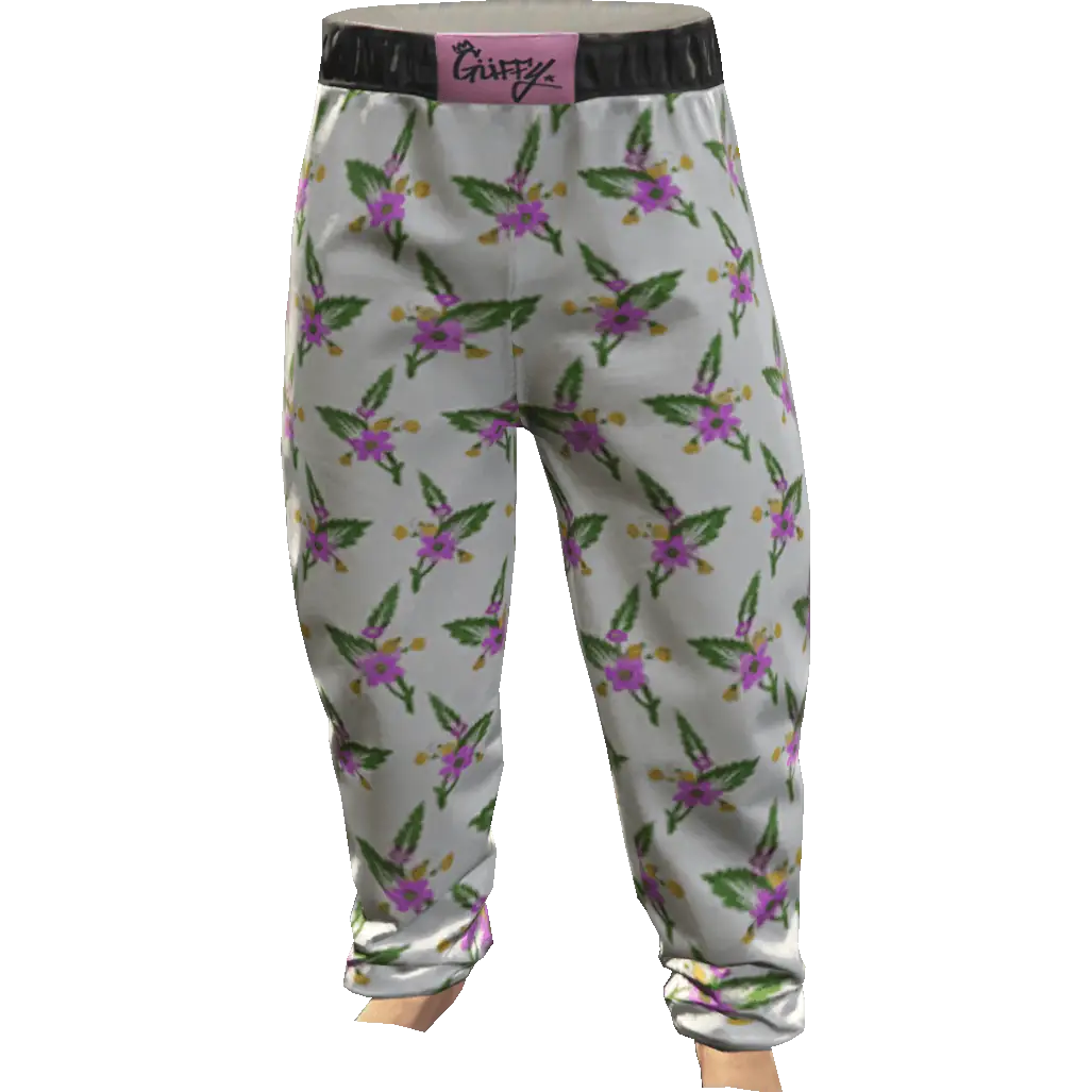 Свободные штаны с цветами