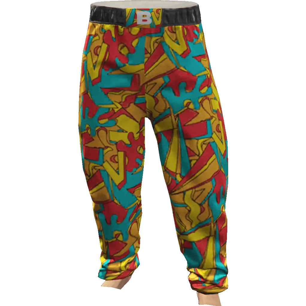 Свободные штаны с цветами