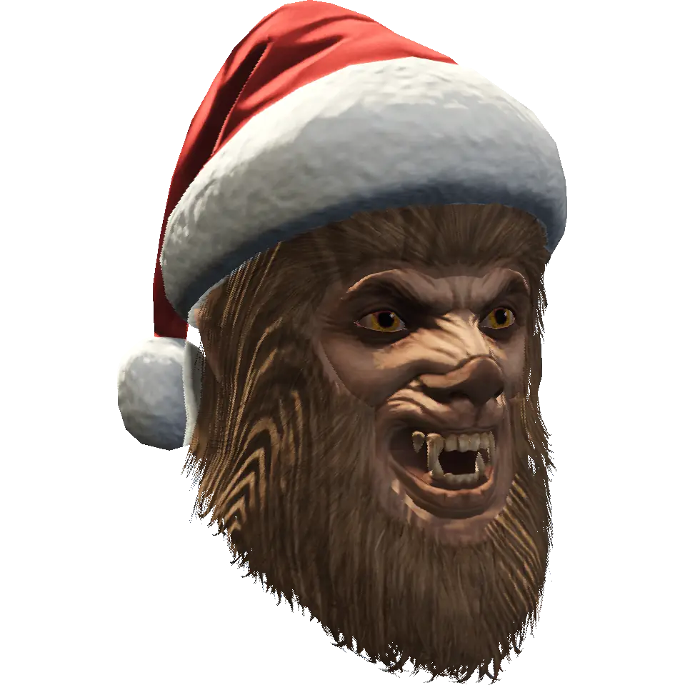 Йети с шапкой Санты