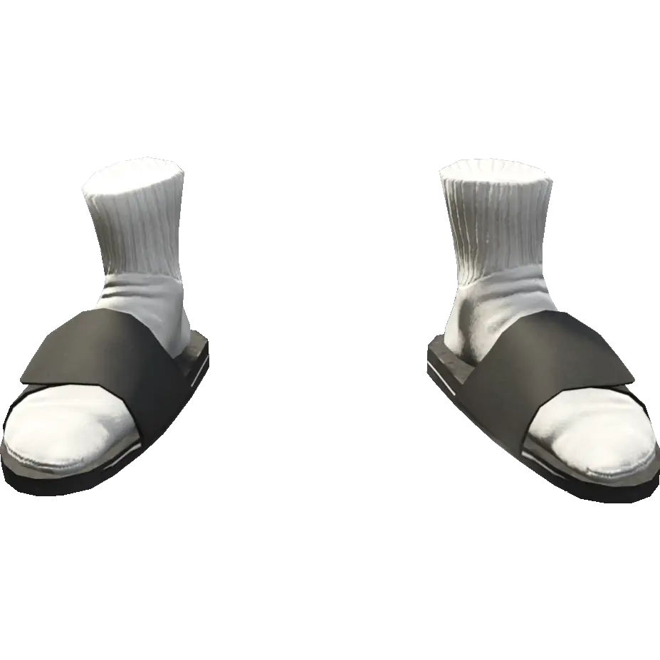 Черные тапочки с носками