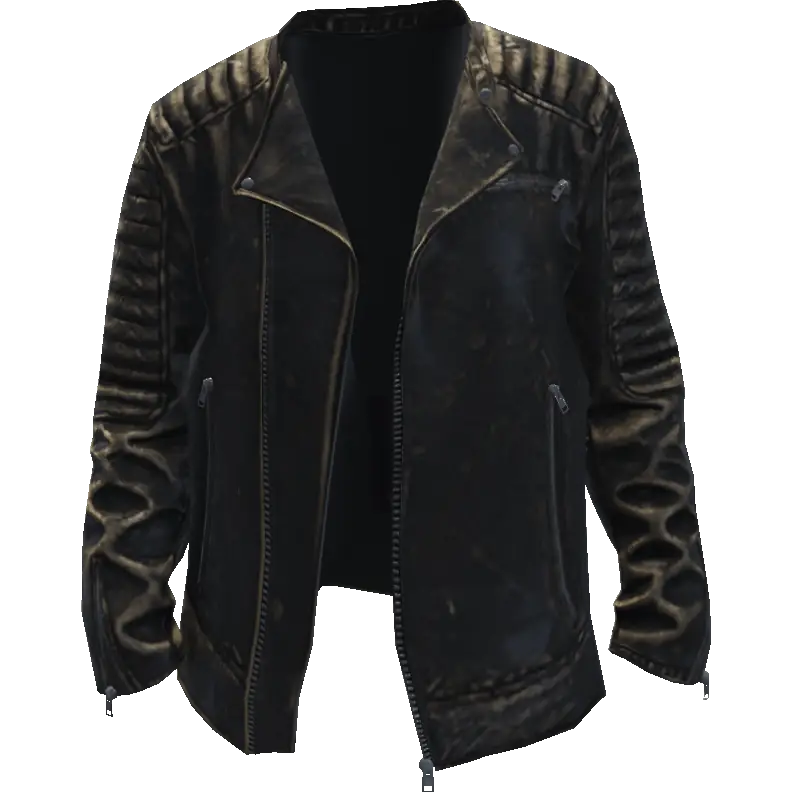 Кожаная куртка со вставками