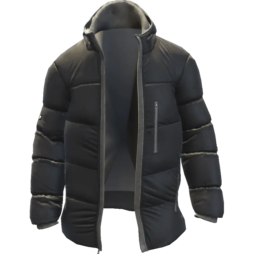 Открытый пуховик