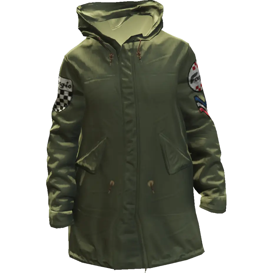 Длинная куртка с капюшоном